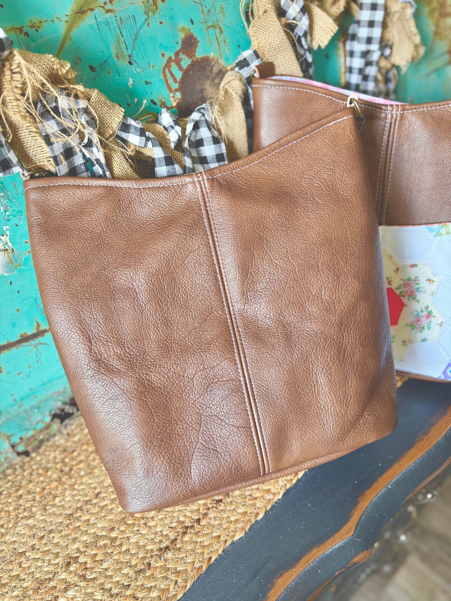 Limited Collection Leather County Fair Tote NO.059CF