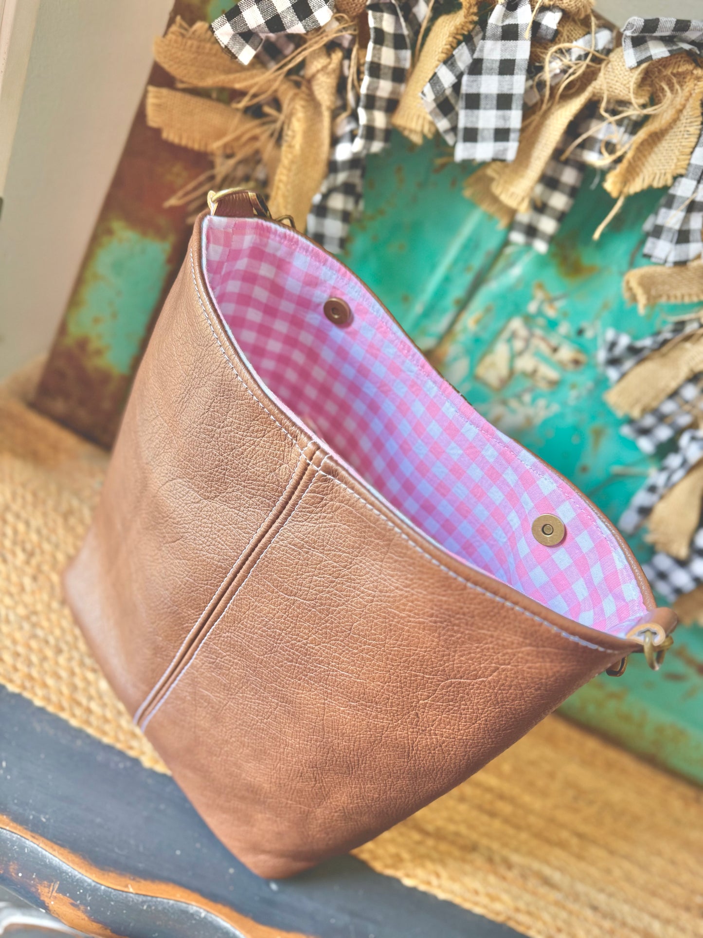 Limited Collection Leather County Fair Tote NO.058CF