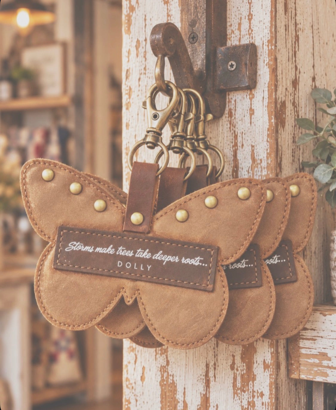 Dolly Leather Butterfly Bag Charm