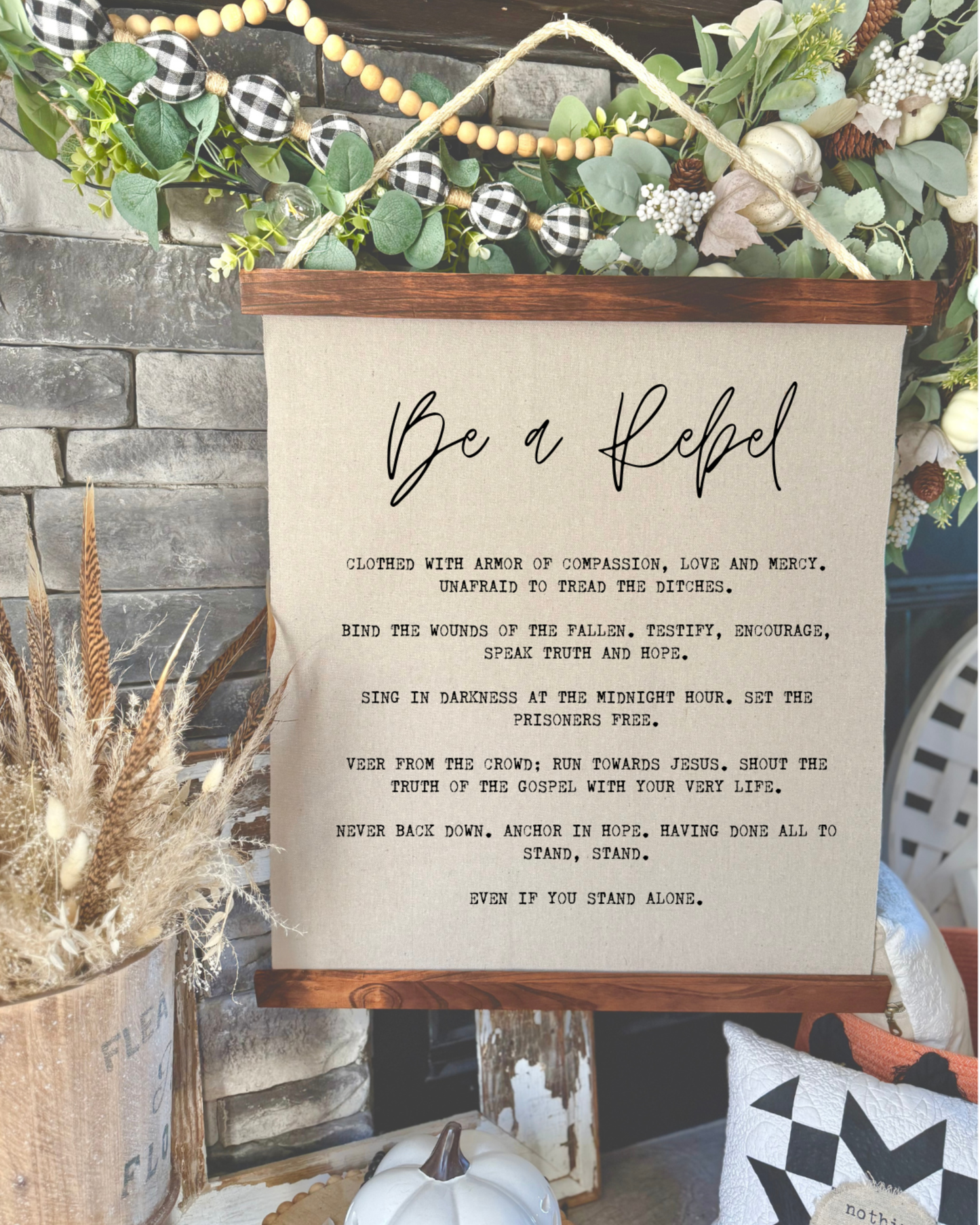 Be a Rebel-Scroll Tapestry