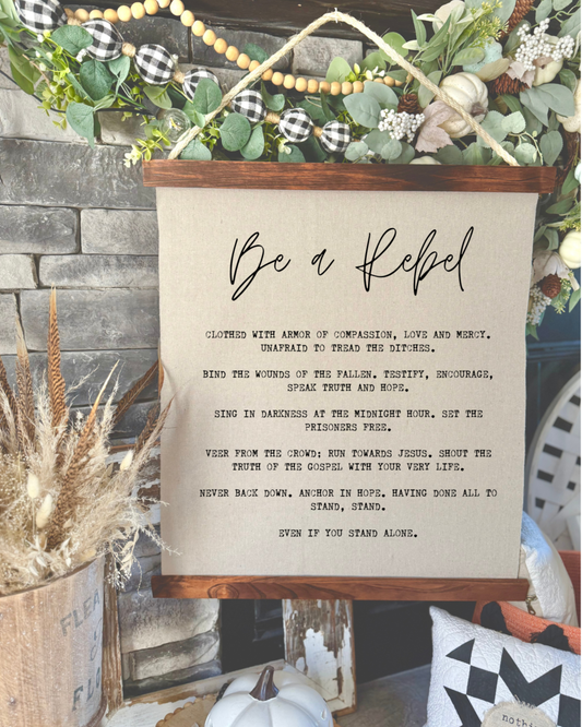 Be a Rebel-Scroll Tapestry