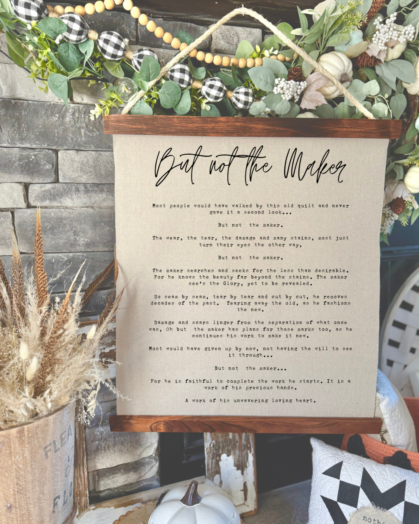 But Not the Maker-A Poem-Scroll Tapestry