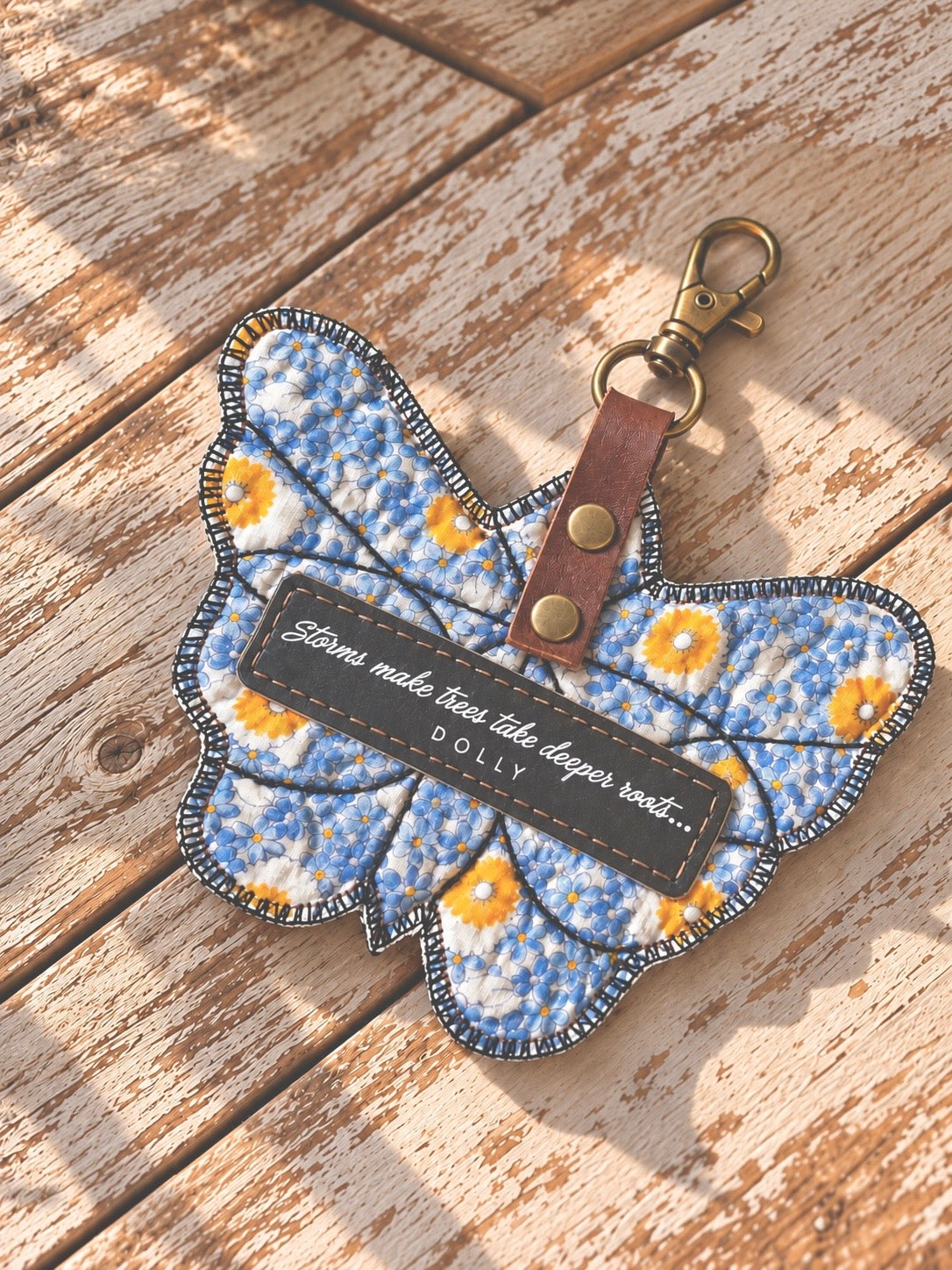 Dolly Feed Sack Butterfly Bag Charm 25