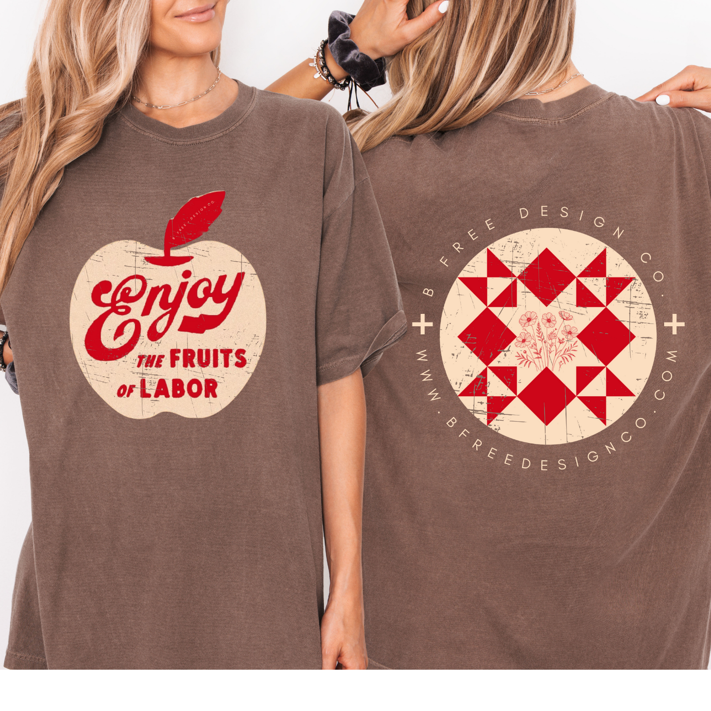 Fruits of Labor-B Free Design Co Logo Tee