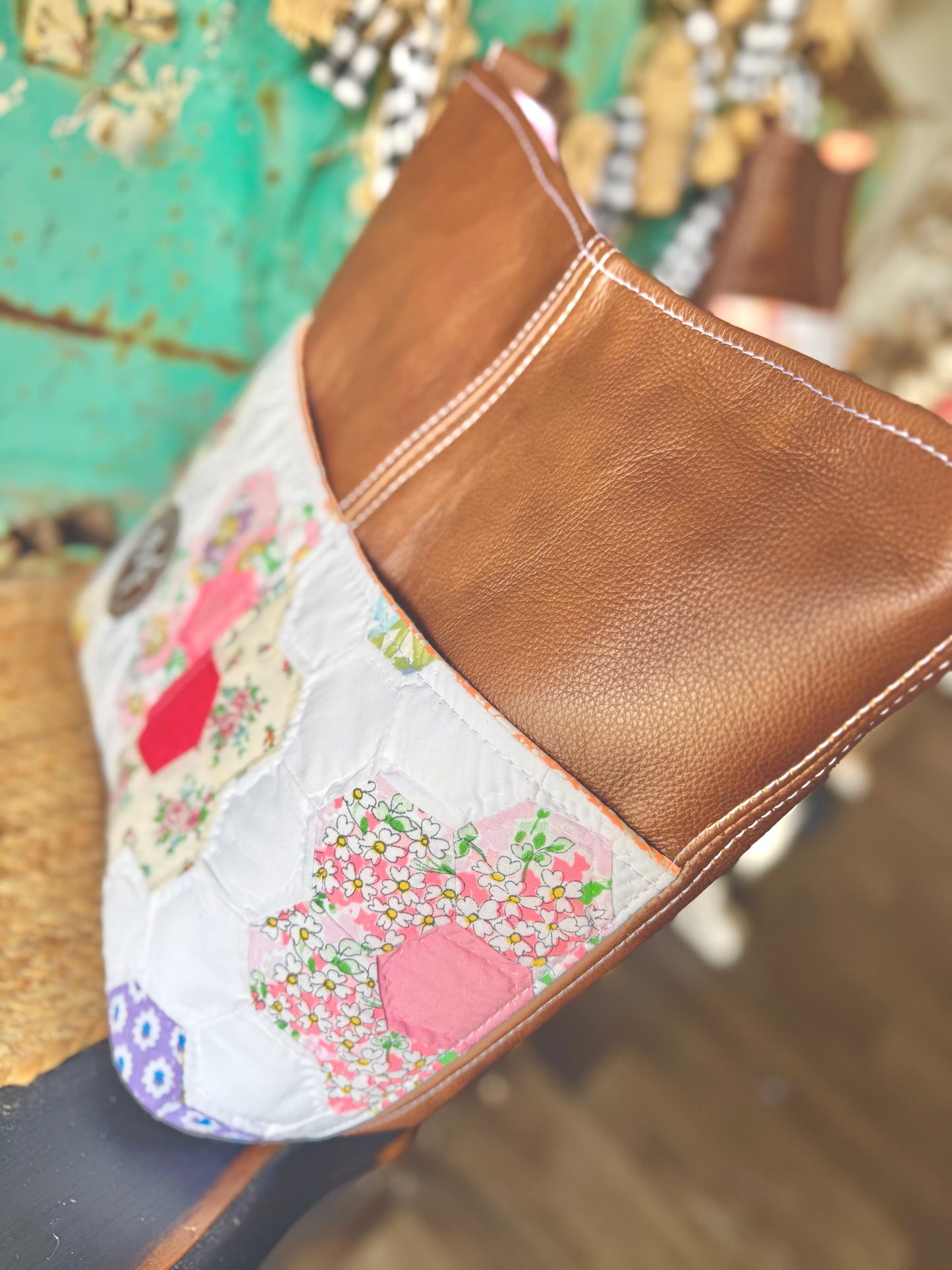 Limited Collection Leather County Fair Tote NO.058CF