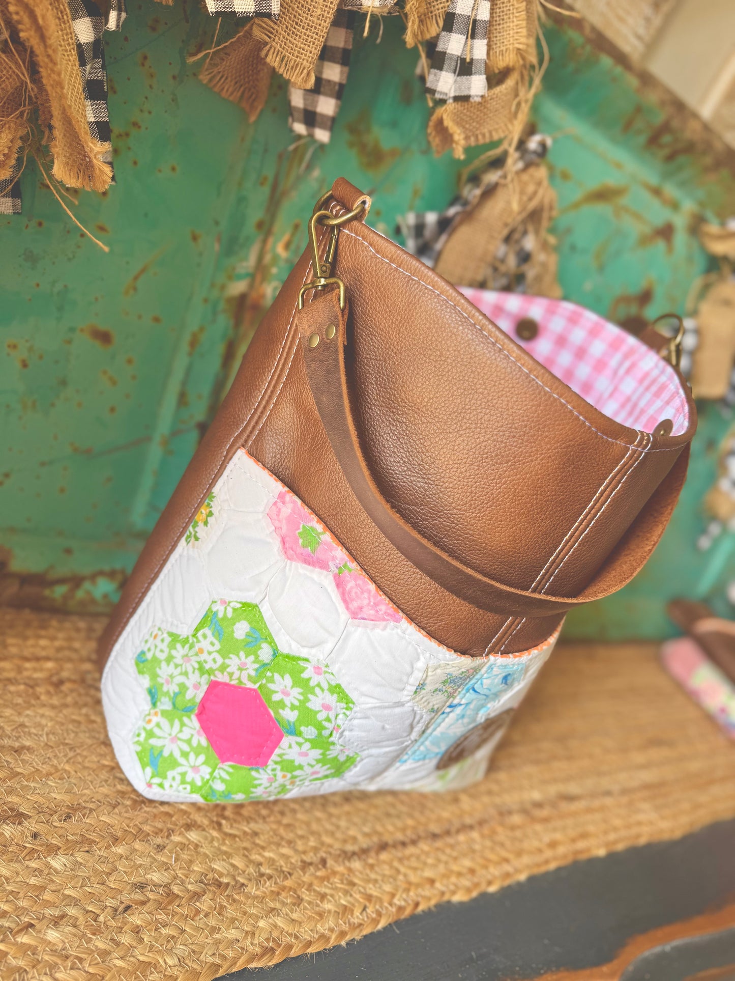 Limited Collection Leather County Fair Tote NO.060CF