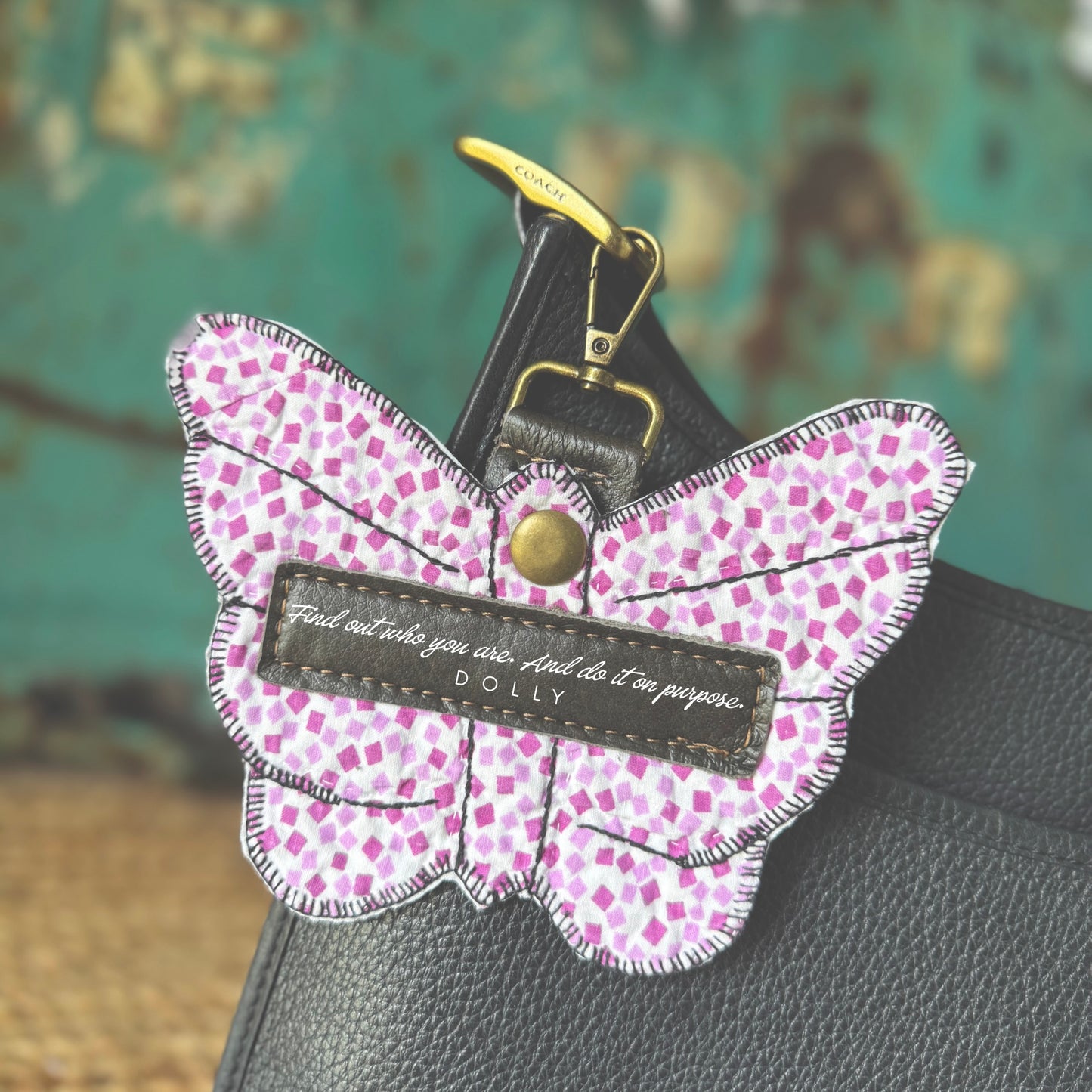 Dolly Feed Sack Butterfly Bag Charm 8