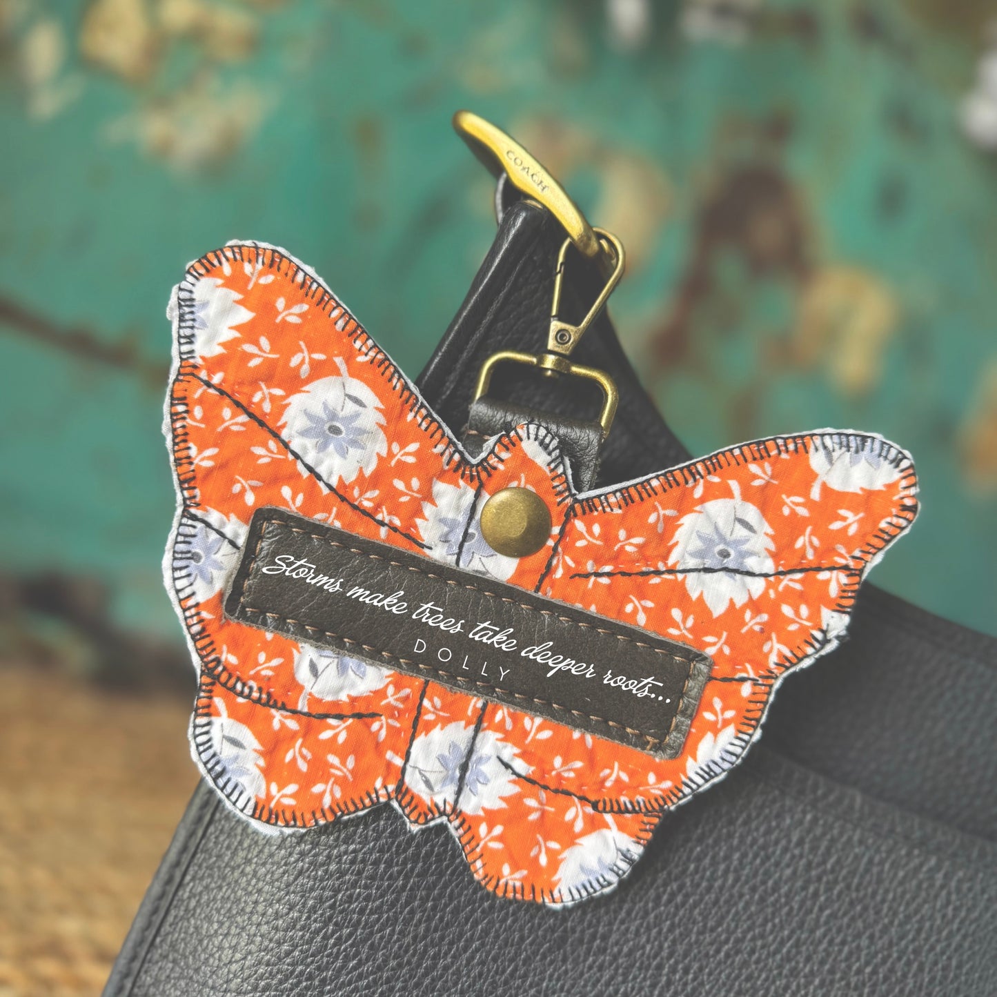 Dolly Feed Sack Butterfly Bag Charm 11
