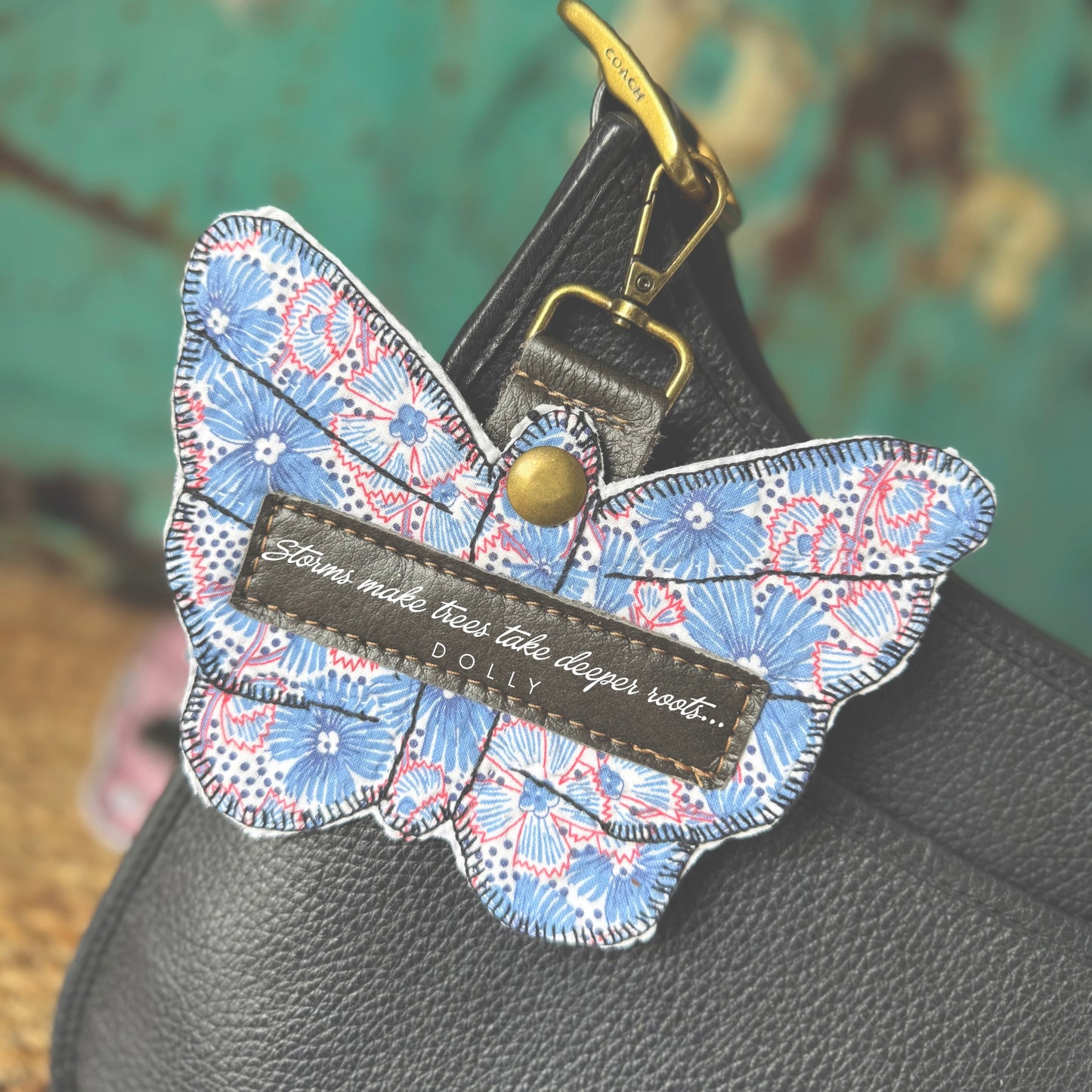 Dolly Feed Sack Butterfly Bag Charm 19