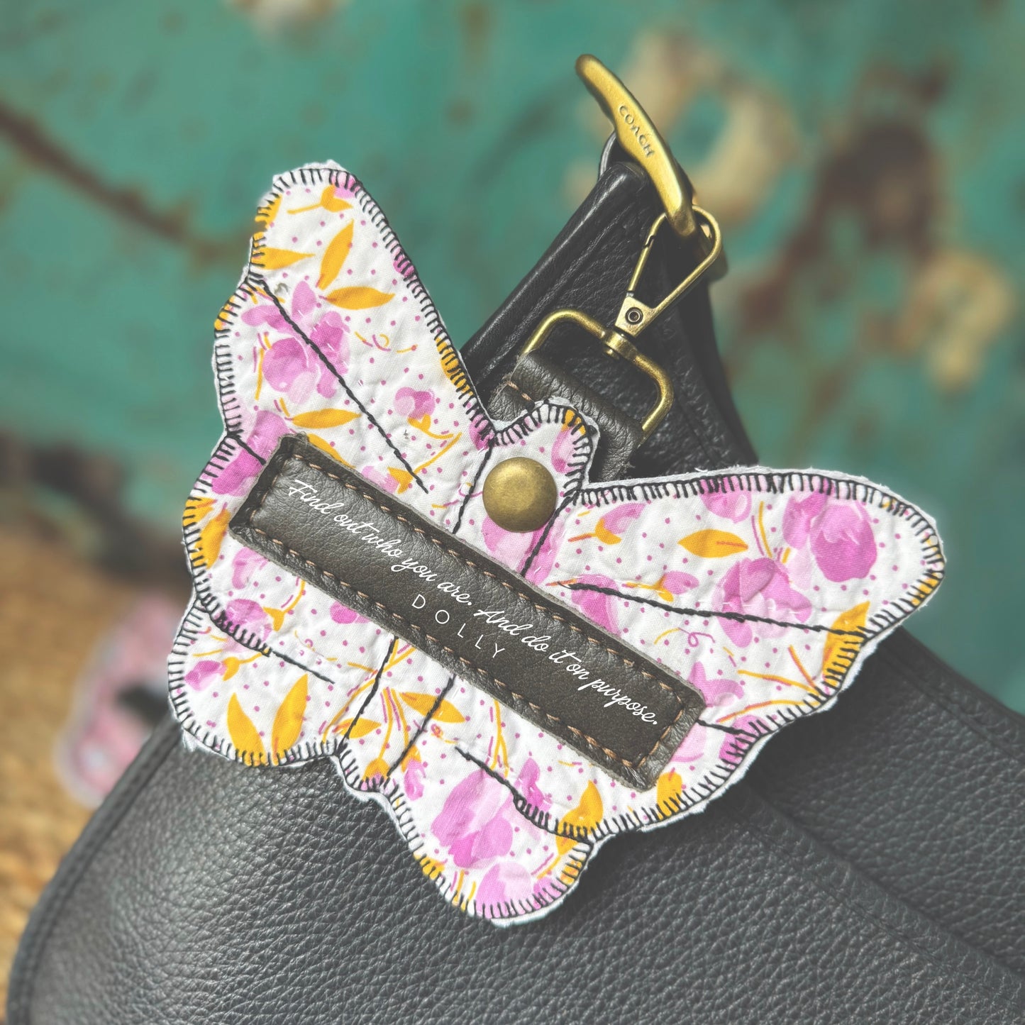Dolly Feed Sack Butterfly Bag Charm 20