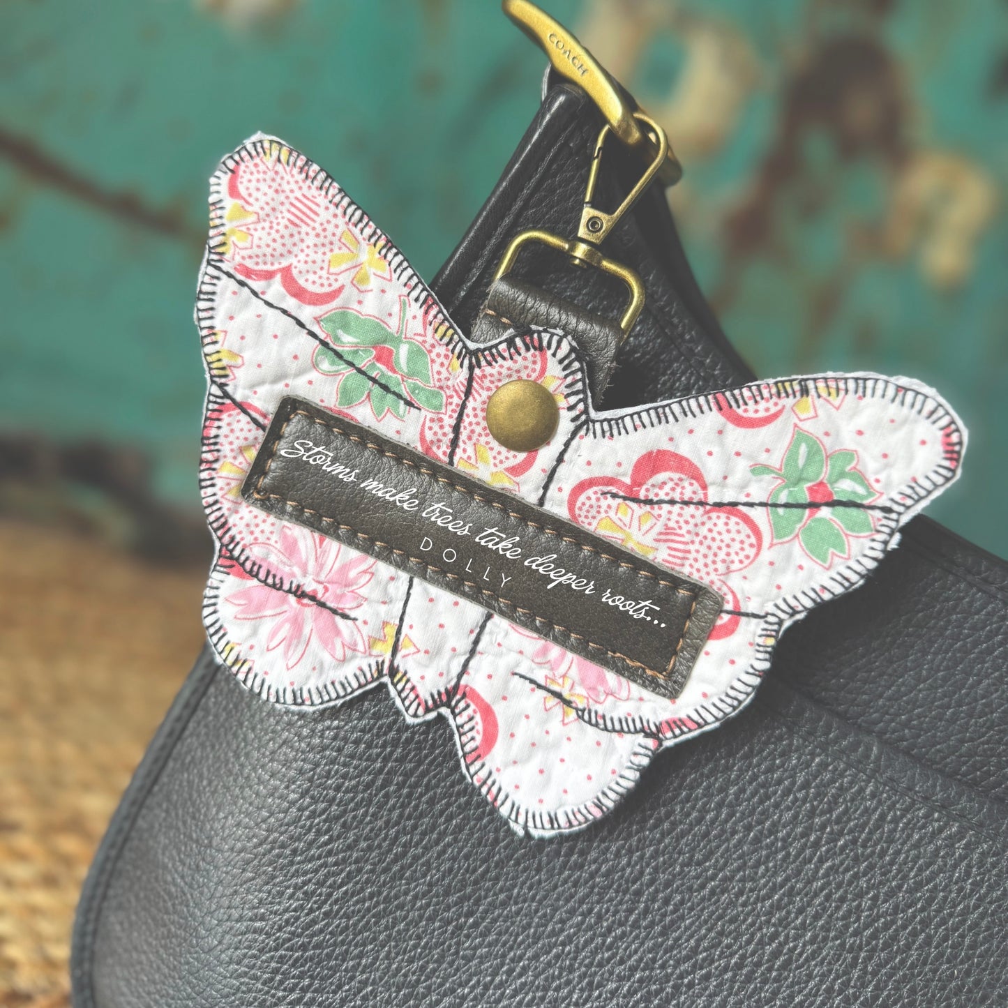 Dolly Feed Sack Butterfly Bag Charm 21