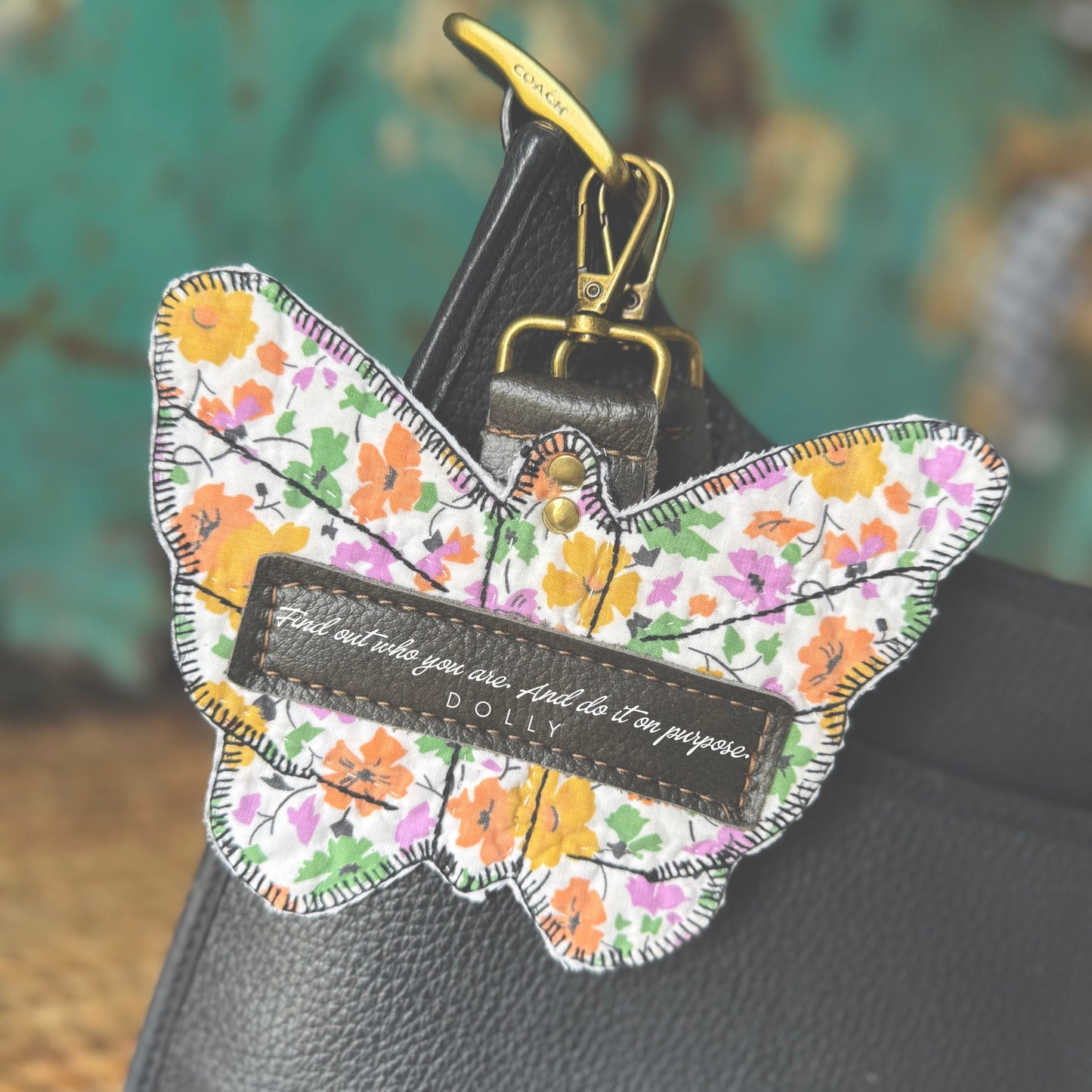 Dolly Feed Sack Butterfly Bag Charm 22