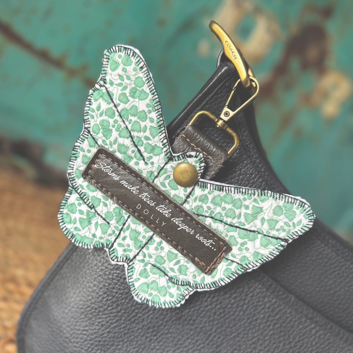 Dolly Feed Sack Butterfly Bag Charm 23