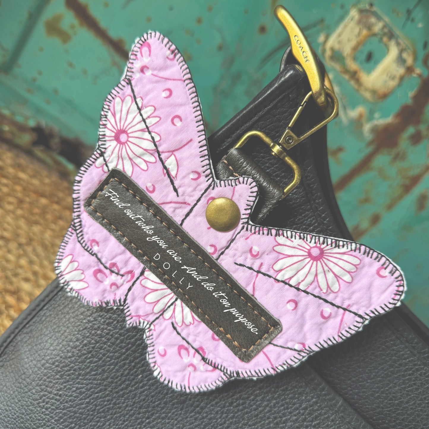Dolly Feed Sack Butterfly Bag Charm 4