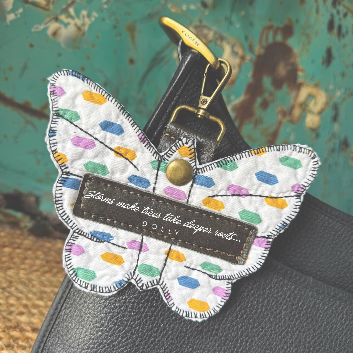 Dolly Feed Sack Butterfly Bag Charm 5