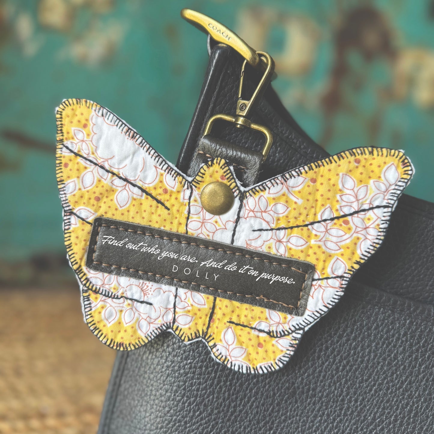 Dolly Feed Sack Butterfly Bag Charm 6